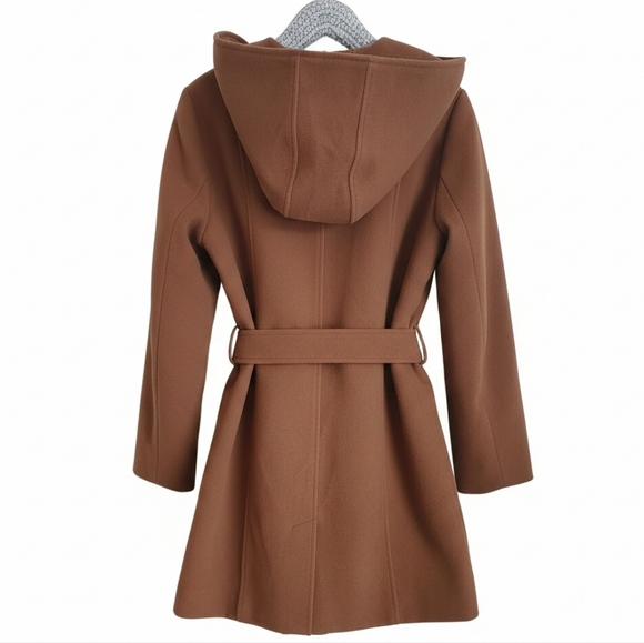 The Ultimate Jack by BB Dakota "Take Cover" Hooded Wrap Coat | Classic Camel Lg - Picture 2 of 10